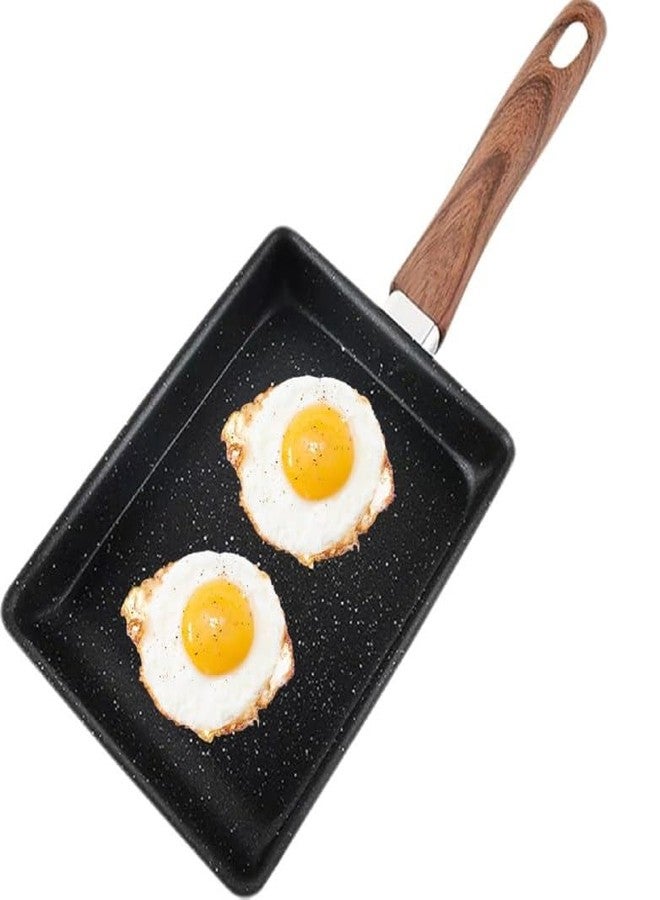 Swejos Japanese Omelette, Tamagoyaki Rectangular Non‑Stick Saucepan Plastic Handle Black Omelet Frying Pan,Omelet for Home - Image 1