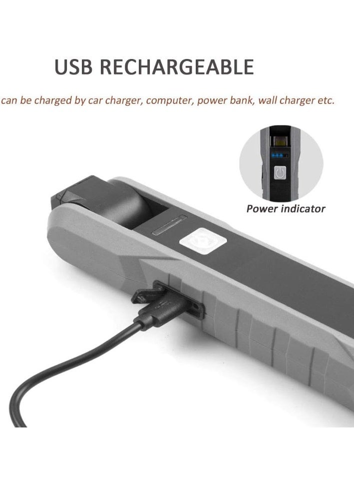 Y&D USB Work Light COB LED Inspection Light, BESTSUN Foldable Rechargeable Flashlight Portable Handheld Work Lamp with Magnetic Base & Swivel Hook & 4 Modes for Garage Mechanic Auto Car Truck Repair - Image 5