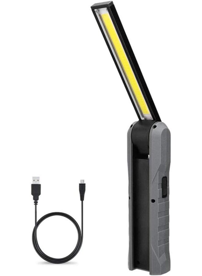 Bluejw USB Work Light COB LED Inspection Light, Foldable Rechargeable Flashlight Portable Handheld Work Lamp with Magnetic Base & Swivel Hook & 4 Modes for Garage Mechanic Auto Car Truck Repair - Image 2