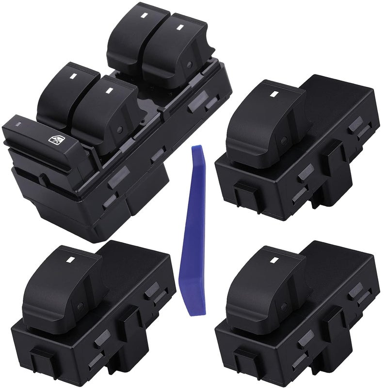 AiYiGu Driver Side Power Window Switch & 3 Pcs Passenger Window Switches, Compatible with 07-13 Chevy Silverado/GMC Sierra 1500 2500HD 3500HD/10-13 Yukon/09-16 Chevrolet Traverse/08-11 HHR - Image 1