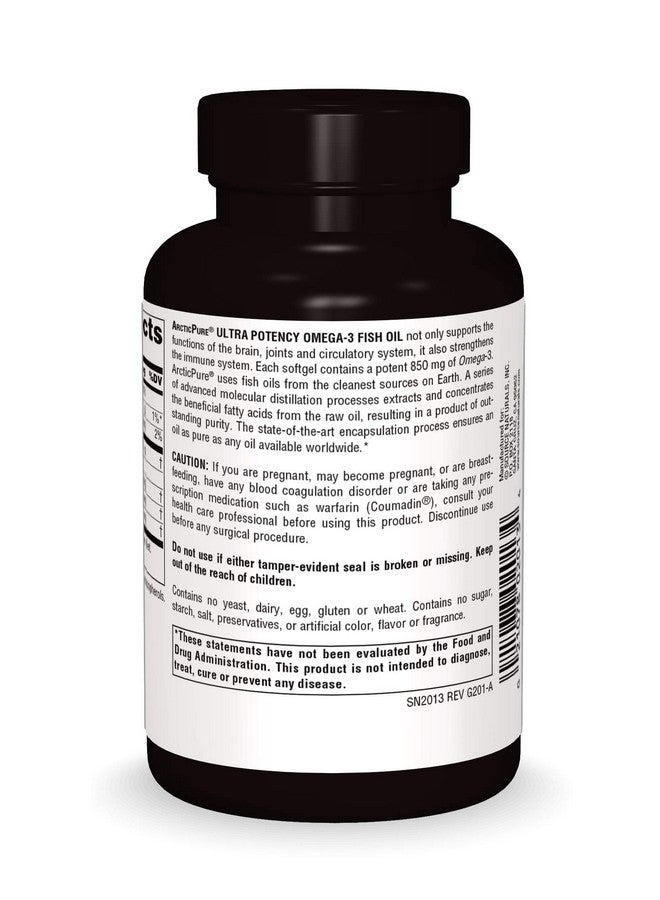 Source Naturals Arcticpure Ultra Potency 850 Mg Omega 3 Fish Oil 60 Softgels - Image 3