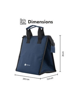 Shopoflux SHOPOFLUX Lunch Bag for Men and Women, Insulated Tiffin Bags for Office, College, School (Blue)  - Image 4