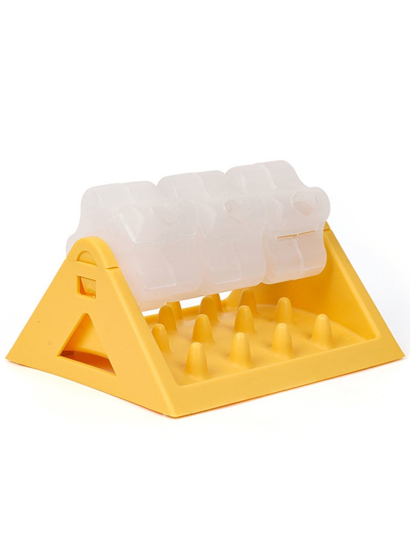Three Rollers Rotating Leaking Food Toy for  Cats and Dogs Slow Feeding Training and Puzzle Training