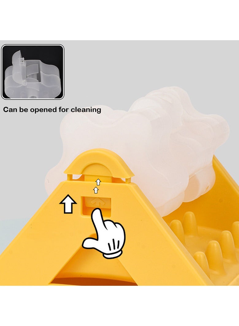 Three Rollers Rotating Leaking Food Toy for  Cats and Dogs Slow Feeding Training and Puzzle Training