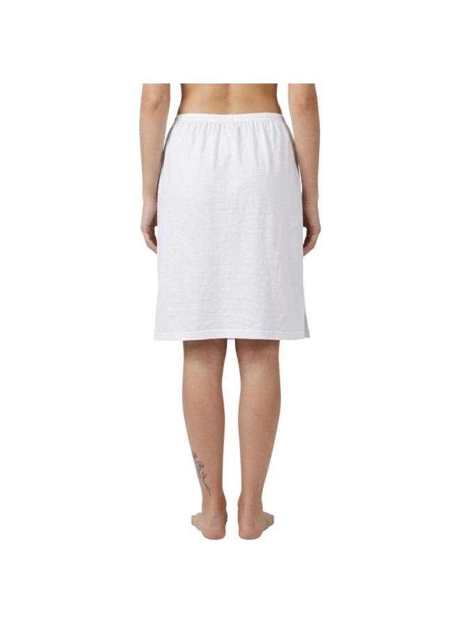 Aimly Women's Cotton Knee Length Skirt - White & Beige (Pack of 2) - Image 2
