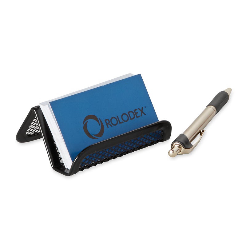 Rolodex حامل بطاقات العمل من رولودكس بشبكة، أسود (22251) - Image 3