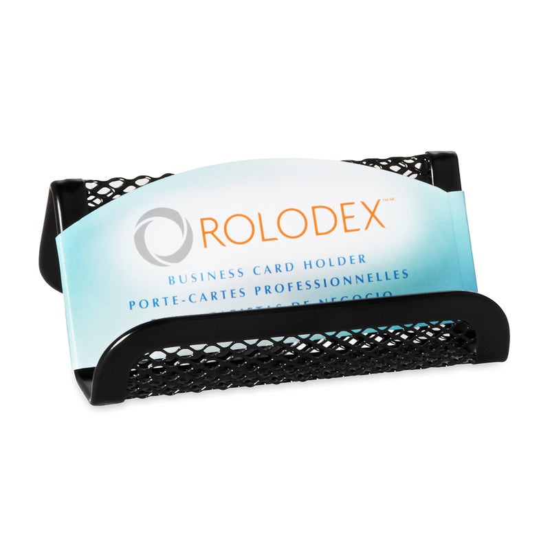Rolodex حامل بطاقات العمل من رولودكس بشبكة، أسود (22251) - Image 4