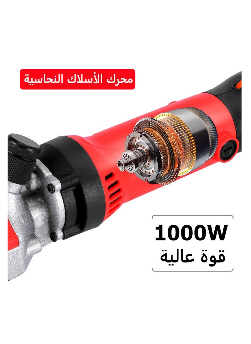 جيرزون - ترقية مقصات الصوف الاحترافية، مُصممة لتصفيف الأغنام، ماكينة تشذيب كهربائية للحيوانات الأليفة بقدرة 1000 واط، ماكينة قص شعر الحيوانات الاحترافية مع سرعة قابلة للتعديل (أحمر) - Image 1