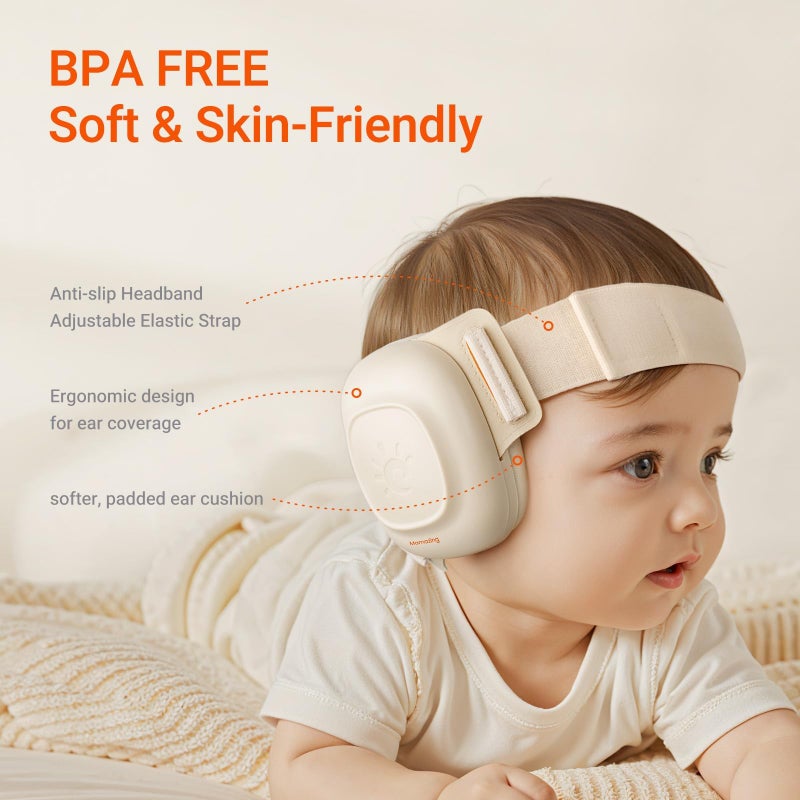 MAMAZING Baby Ear Muffs for Newborns to Toddlers 3â€“48 Months, 25dB Noise Cancelling Headphones for Airplane Travel, Party and Fireworks, Soft & Adjustable Baby Hearing Protection, CE & ANSI Certified - Image 4