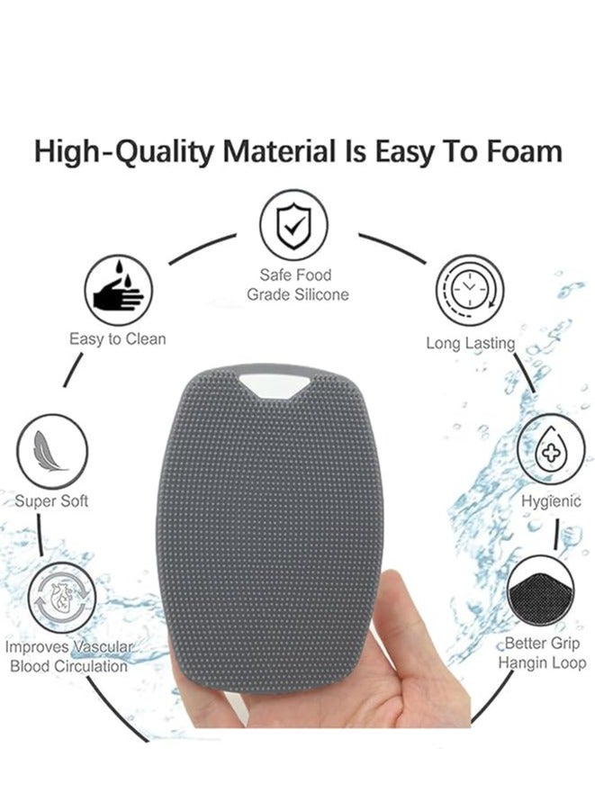 Premium Silicone body Scrubber Shower Scrub for Body for Nourishing Cleaning Exfoliating ReusableYour Skin Lather Boosting Bristles with Ergonomic No-Slip Handle Long-Lasting  - Image 3