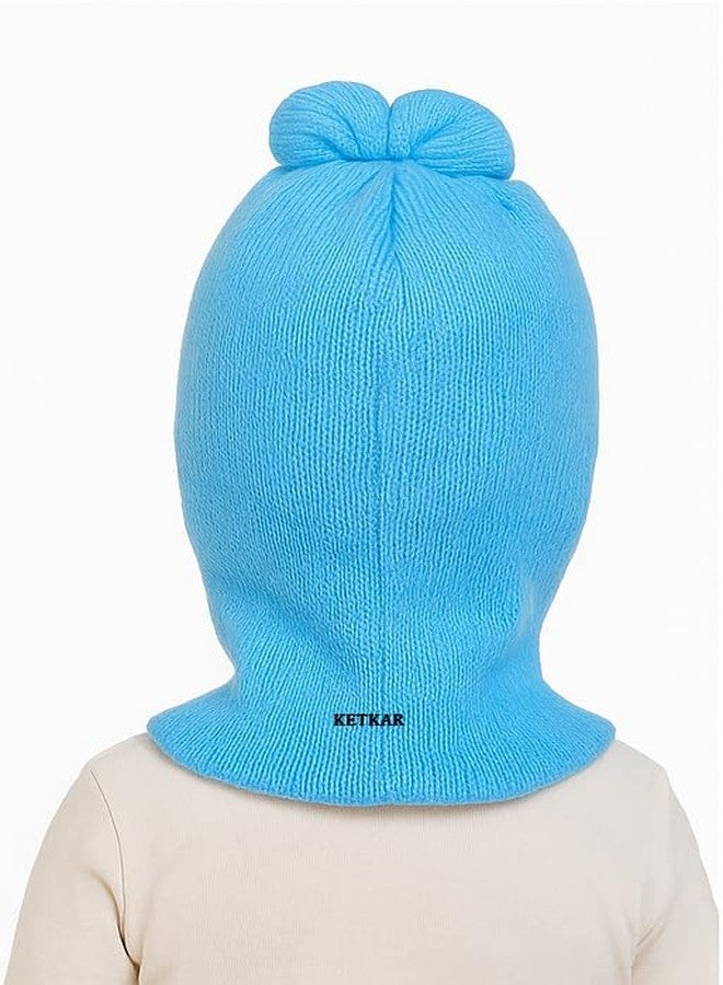 KETKAR Baby Boys & Girls Woolen Monkey Cap - Soft & Warm Winter Cap, Pack of 3,Multi_1, 1-2 Years - Image 3