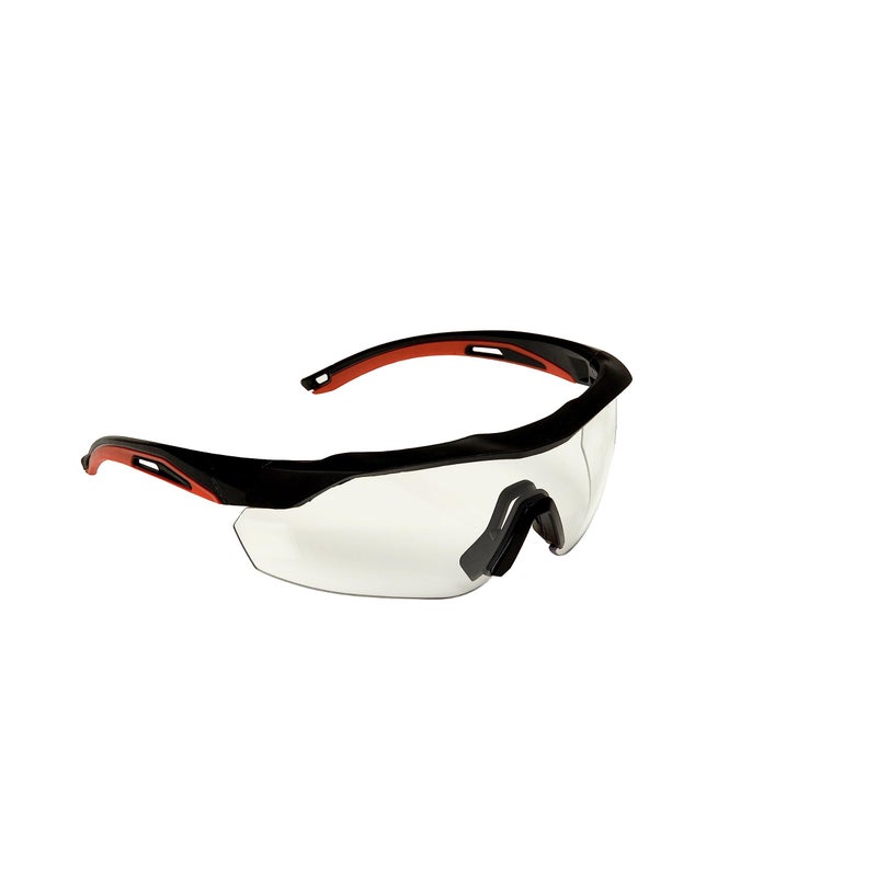 3M Safety Eyewear Aerodynamic Design Black wRed Accent Frame Clear Lens AntiFog