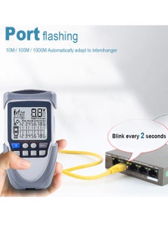 Generic Handheld Portable Network Cable Tester LCD Large Screen Display Digital Wire Trackers Continuity Battery Voltage Polarity Checking POE Test Multi-function Cable Tester with Flashlight  - Image 5