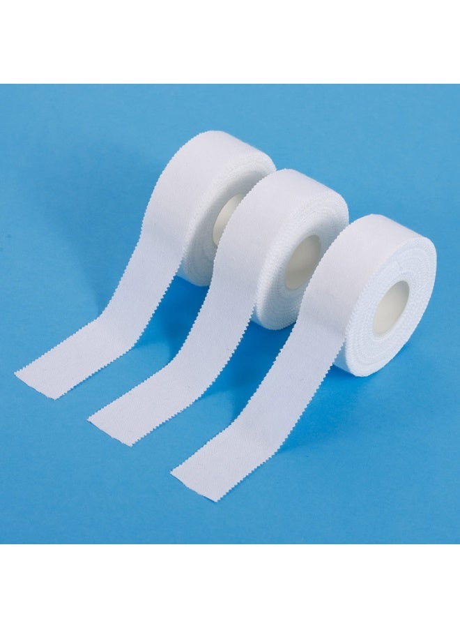 Joudi 3 Rolls Zinc Oxide Tape, 10m x 2.5cm Cohesive Bandage Flexible Breathable Wrist Finger Tape Easy Tear Athletic Sports Tape for First Aid Sports Ankle（White） - Image 2