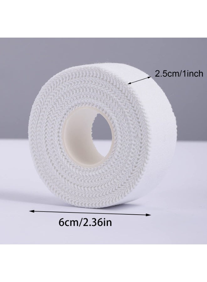 Joudi 3 Rolls Zinc Oxide Tape, 10m x 2.5cm Cohesive Bandage Flexible Breathable Wrist Finger Tape Easy Tear Athletic Sports Tape for First Aid Sports Ankle（White） - Image 3