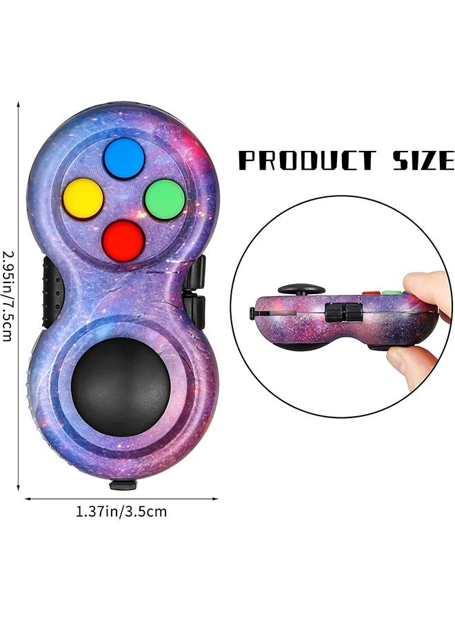 GD 2 Pcs Fidget Toy with 8-Fidget Functions for Teens and Adults - Cam Fidget Pad Controller for Relieve Anxiety - Mini Game Remote Controller Fidget Pad Stress Reducer - Image 2
