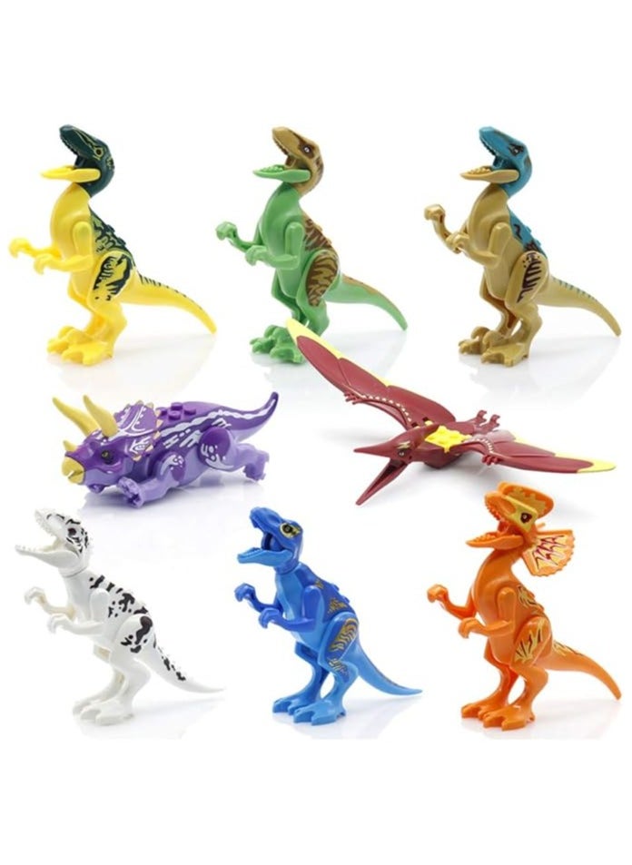 General Jurassic Dinosaur Building Blocks, Magic Dinosaur Model Building Set, Animal Toy Set for Kids, Posable Animal Figures, Eight Types, Suitable for Kids Aged 4 Years and Up  - Image 2