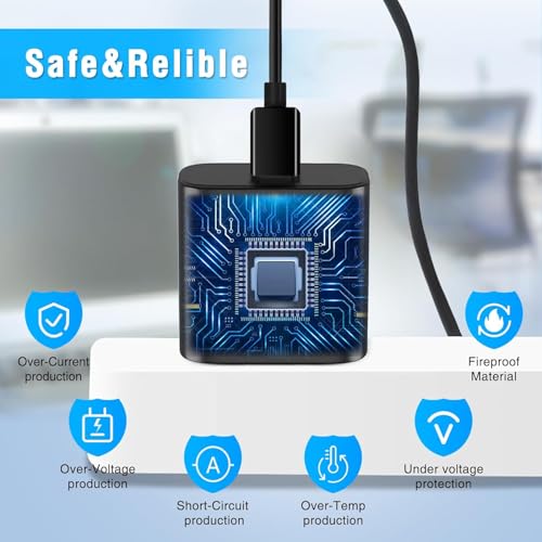 XYKOS 45W Type C Charger with C to C Cable Compatible with Samsung Galaxy Tab S10 Fe+/S10 fe/S10+/Ultra/S9 Ultra/ S8/S7/A8/A9+/S9 fe+/S9 fe/A9/S6 Lite/A7/All Tablet Support 45 w Super Fast/Black - Image 2