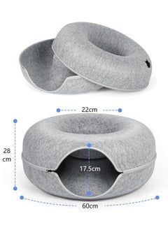 Cool Baby Coolbaby four seasons universal felt cat nest donut tunnel with detachable, washable bed warm, comfy pet sleeping spot (light gray)  - Image 4