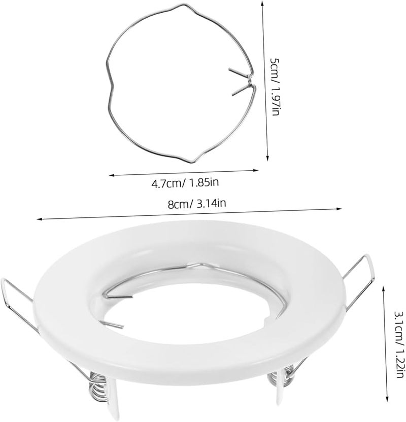 White Metal Baffle Trim For Recessed Spotlights 3PCS Easy Install Downlight Holder - Image 3
