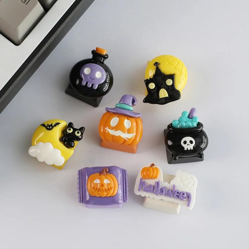MECKEYS X Monster Artisan Keycaps for Mechanical Keyboard (Skull STEW) - Image 3