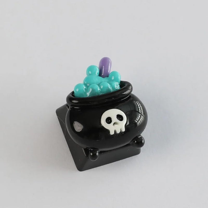 MECKEYS X Monster Artisan Keycaps for Mechanical Keyboard (Skull STEW) - Image 1