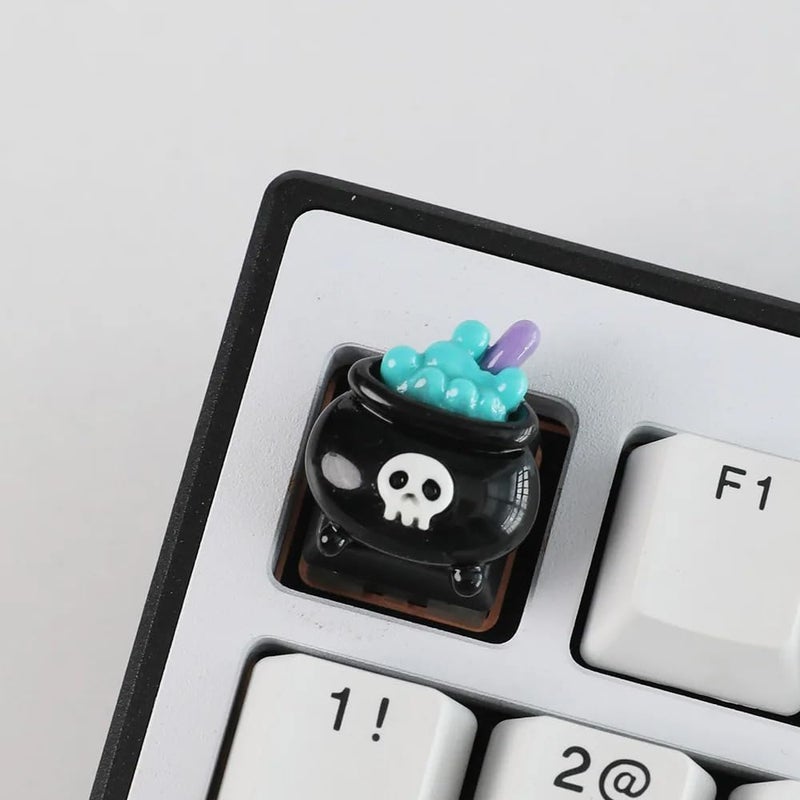 MECKEYS X Monster Artisan Keycaps for Mechanical Keyboard (Skull STEW) - Image 2