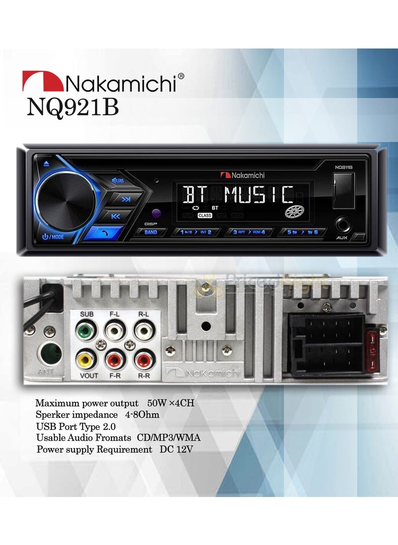 NAKAMICHI Nakamichi NQ921B Single-DIN DVD Receiver with Bluetooth -  - Image 2
