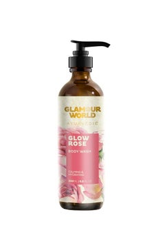 GLAMOUR WORLD Ayurvedic Glow Rose Body Wash; An Antimicrobial Gentle Body Wash That Cleanses Skin Keeping It Hydrated Soft And Refreshed; Enriched With Aloe Vera ; Rose  - Image 2
