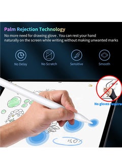 Generic Stylus Pen for iPad 9th/10th Generation with Palm Rejection, Active Pen Compatible with Apple iPad 10th/9th/8th/7th/6th Generation, iPad Air 5th/4th/3rd Generation, iPad Pro 11  - Image 4