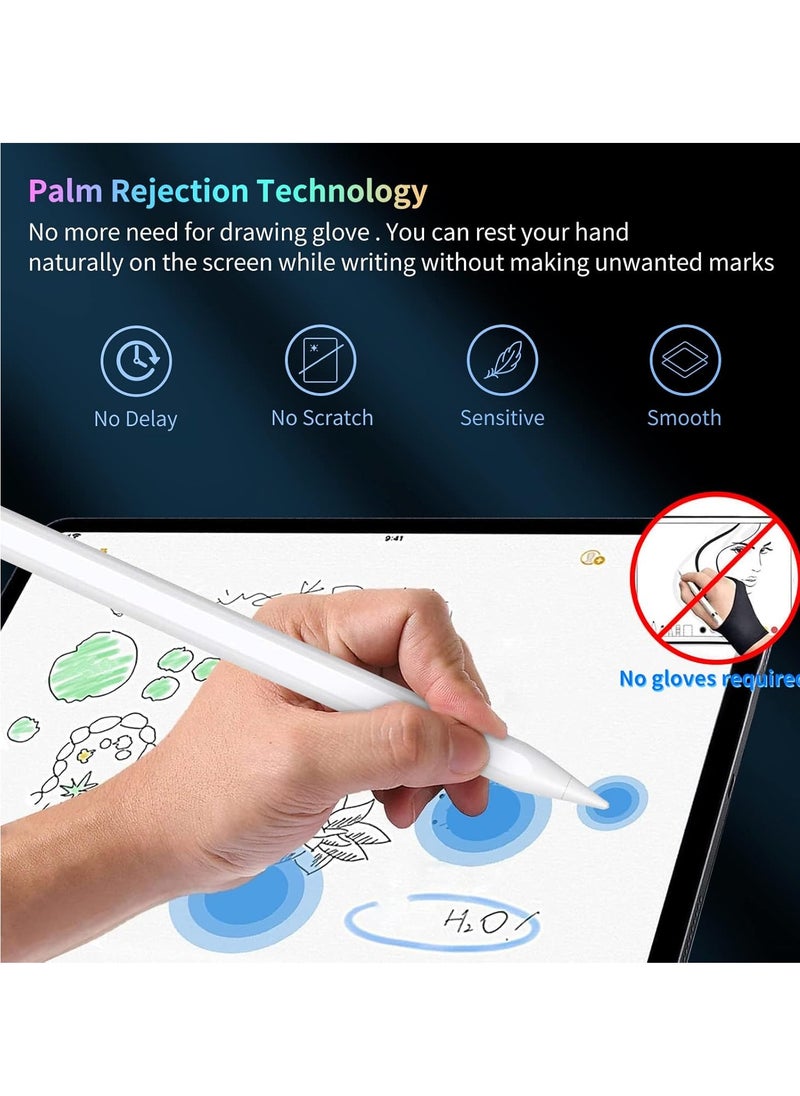 Generic - Stylus Pen for iPad 9th/10th Generation with Palm Rejection, Active Pen Compatible with Apple iPad 10th/9th/8th/7th/6th Generation, iPad Air 5th/4th/3rd Generation, iPad Pro 11 - Image 1
