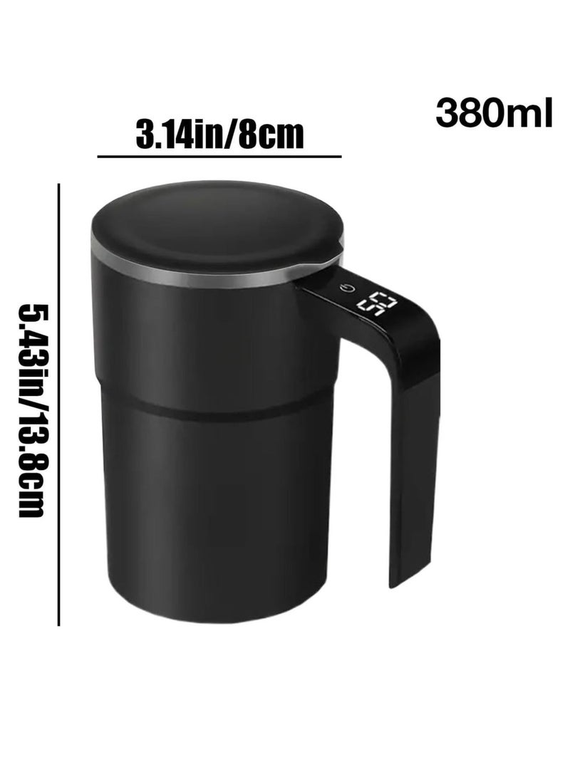 Automatic stirring coffee cup, Auto Magnetic Coffee Mug with LED Display Temperature, Rechargeable Automatic Stirring Mug - Image 2