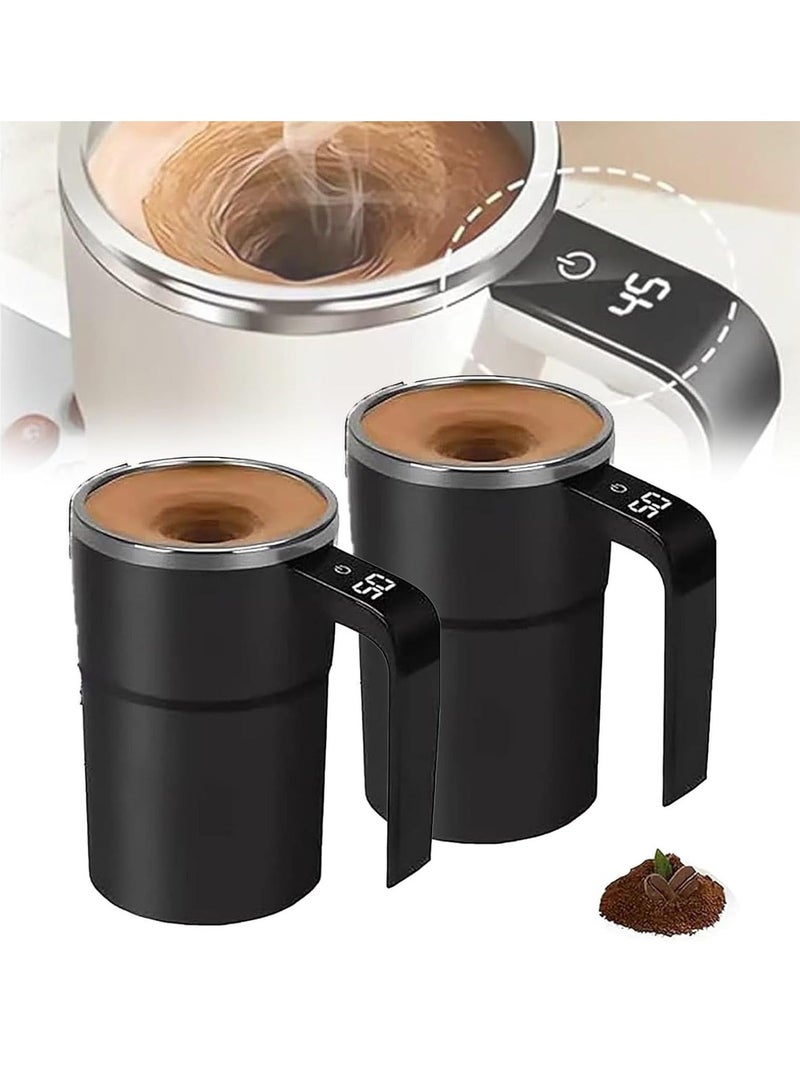 Automatic stirring coffee cup, Auto Magnetic Coffee Mug with LED Display Temperature, Rechargeable Automatic Stirring Mug - Image 1