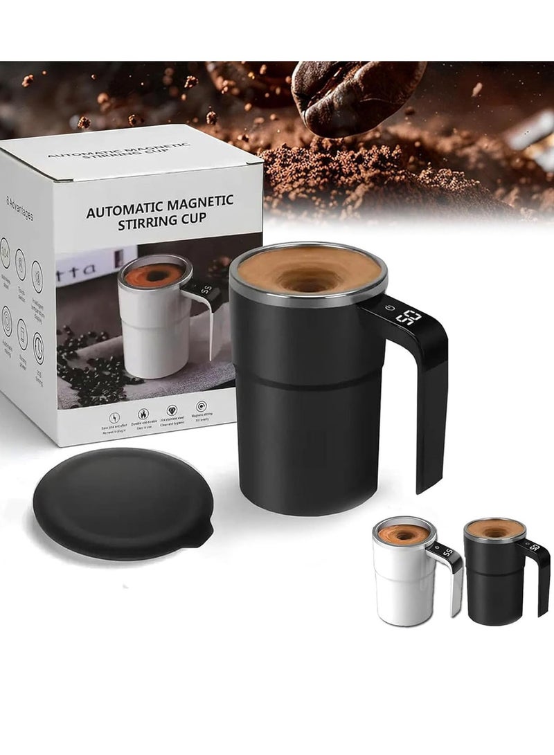 Automatic stirring coffee cup, Auto Magnetic Coffee Mug with LED Display Temperature, Rechargeable Automatic Stirring Mug - Image 4