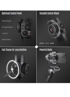 Zhiyun Handheld Smartphone Gimbal Stabilizer, Portable Three Axis Phone Stabilizer With With Dolly Zoom, Smart Tracking Cell Phone Gimbal With Time Lapse Gesture Control, (Set 3)  - Image 2