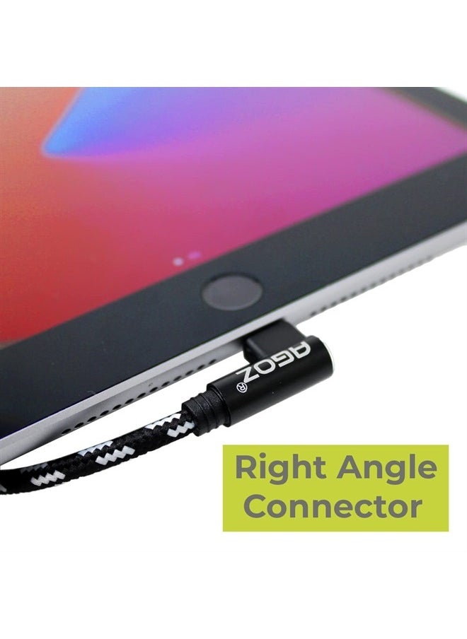 AGOZ - 4inch Short USB C Cable, Fast Charger 90 Degree Right Angle Cord Compatible with Samsung Galaxy S23 S22 S21 S20, S10 Plus, Note 20 10, A13 A14 A23 A32 A53 A54 A71, Moto G Stylus,Google Pixel 7 6 - Image 1