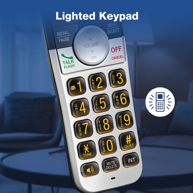 VTech Cordless Phone 2-Handset with Large Display and Big Buttons, DECT 6.0 with Caller ID/Call Waiting, Full Duplex Speakerphone, ECO Mode, Last 10 Number Redial, Easy to Use,VG231-2 - Image 5