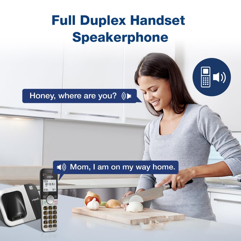 VTech Cordless Phone 2-Handset with Large Display and Big Buttons, DECT 6.0 with Caller ID/Call Waiting, Full Duplex Speakerphone, ECO Mode, Last 10 Number Redial, Easy to Use,VG231-2 - Image 3