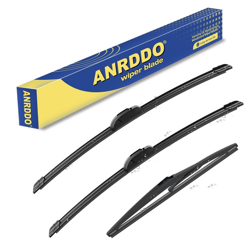3 wipers Replacement For Jeep Grand cherokee 2011 2012 2013 2014 2015 2016 2017 20182021 Original Equipment Windshield Wiper Blades Set 222111 Set of 3 UJ HOOK