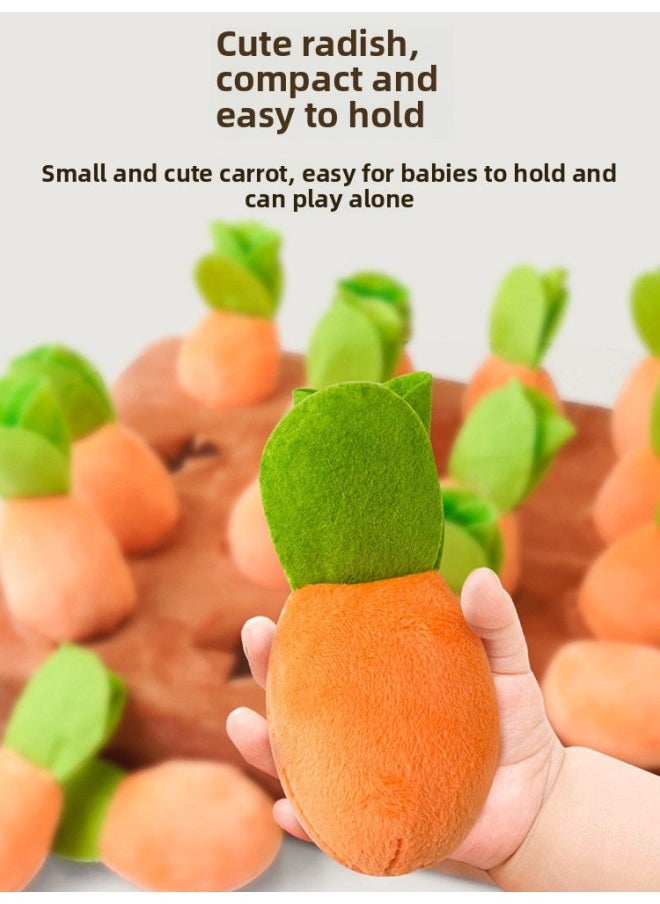 Generic - Radish-pulling Toy Babies Can Chew Early Education Babies Over 6 Months Old 0-1 Year Old 2 And A Half 3 Children 8-Color:Large Radish Pulling (including 16 Radish) - Image 1