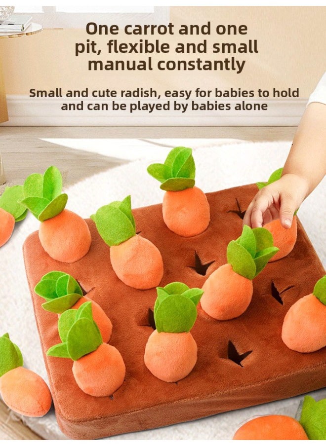 Generic - Radish-pulling Toy Babies Can Chew Early Education Babies Over 6 Months Old 0-1 Year Old 2 And A Half 3 Children 8-Color:Large Radish Pulling (including 16 Radish) - Image 1