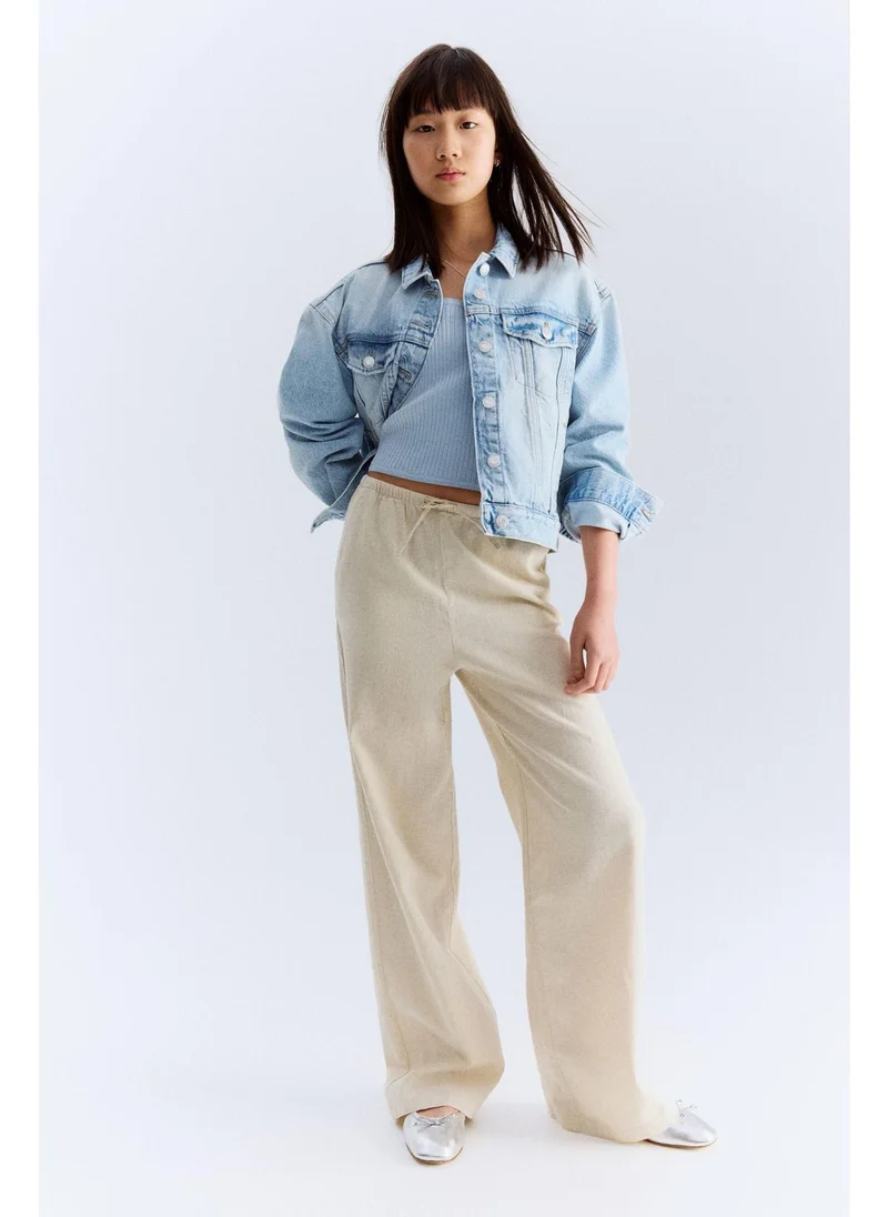 اتش اند ام Linen-blend trousers