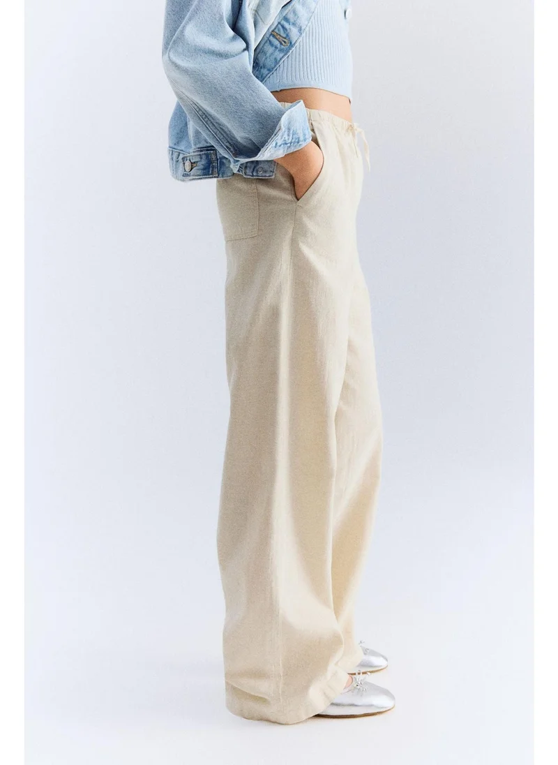 اتش اند ام Linen-blend trousers