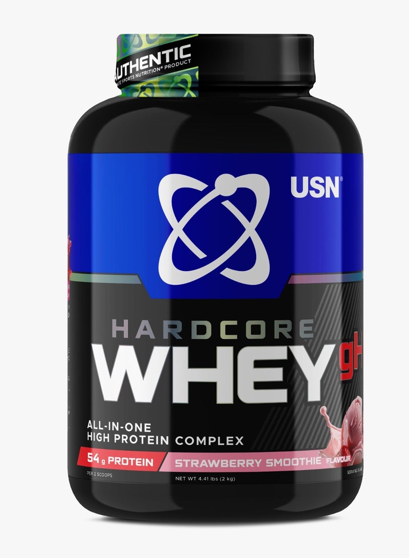 USN Hardcore Whey Gh Strawberry Smoothie 2 Kg - Image 1