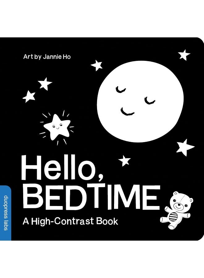 Hello, Bedtime: A Perfect High-Contrast Black-and-White Board Book for a Baby Shower Gift to Newborns and Babies  - Image 1