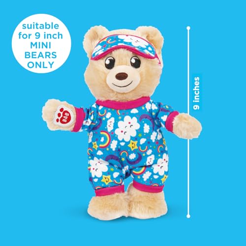 Casdon MINI Build-A-Bear Workshop Night Time Onesie Toy Clothes Pack. 4 Mix-and-Match Toy Outfits Includes Pajamas, Cute Hoodies, Summer Styles | For Kids Aged 3+. Suitable for 9” MINI Bears ONLY - Image 5