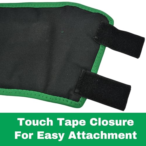 Intrepid International Click Horse Fetlock Shield, Horse Wrap, Prevents Pressure Sores & Bed Sores Fetlock Shields for Horses, Protection Horse Boots, Bedsore Boots, Nylon Lined Interior Black w/Green Trim - One Size - Image 4