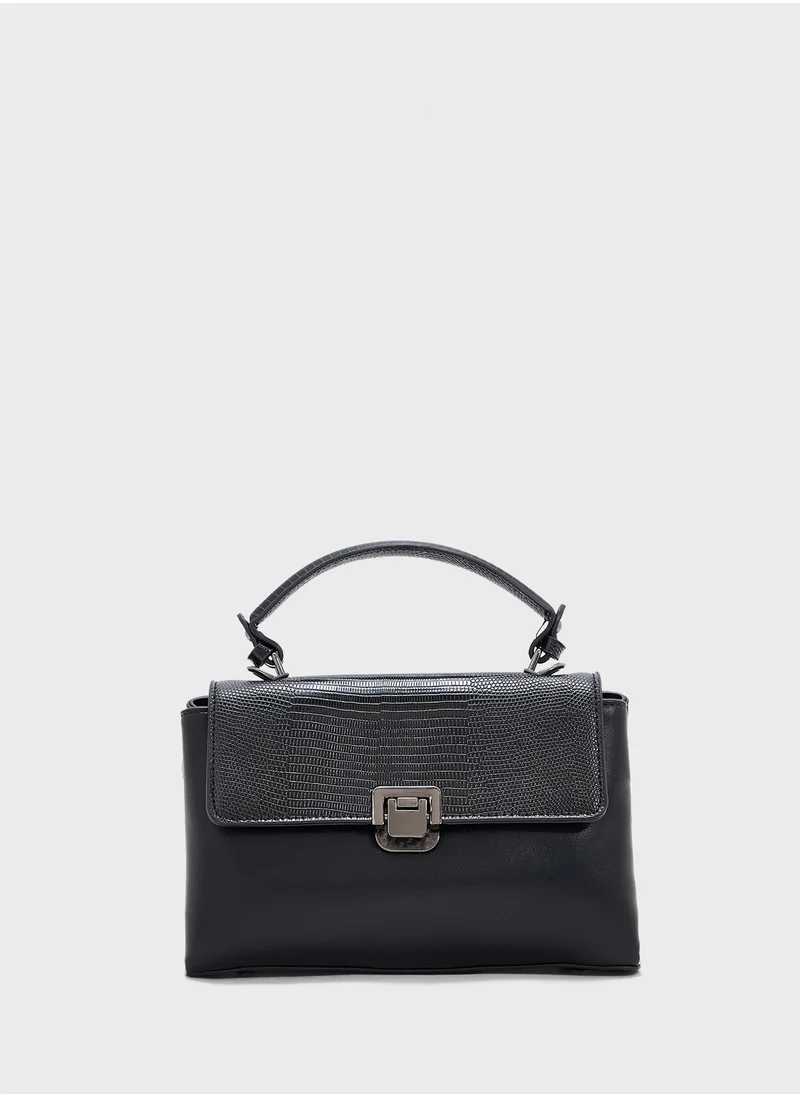 ايلا Metal Clasp Satchel Bag