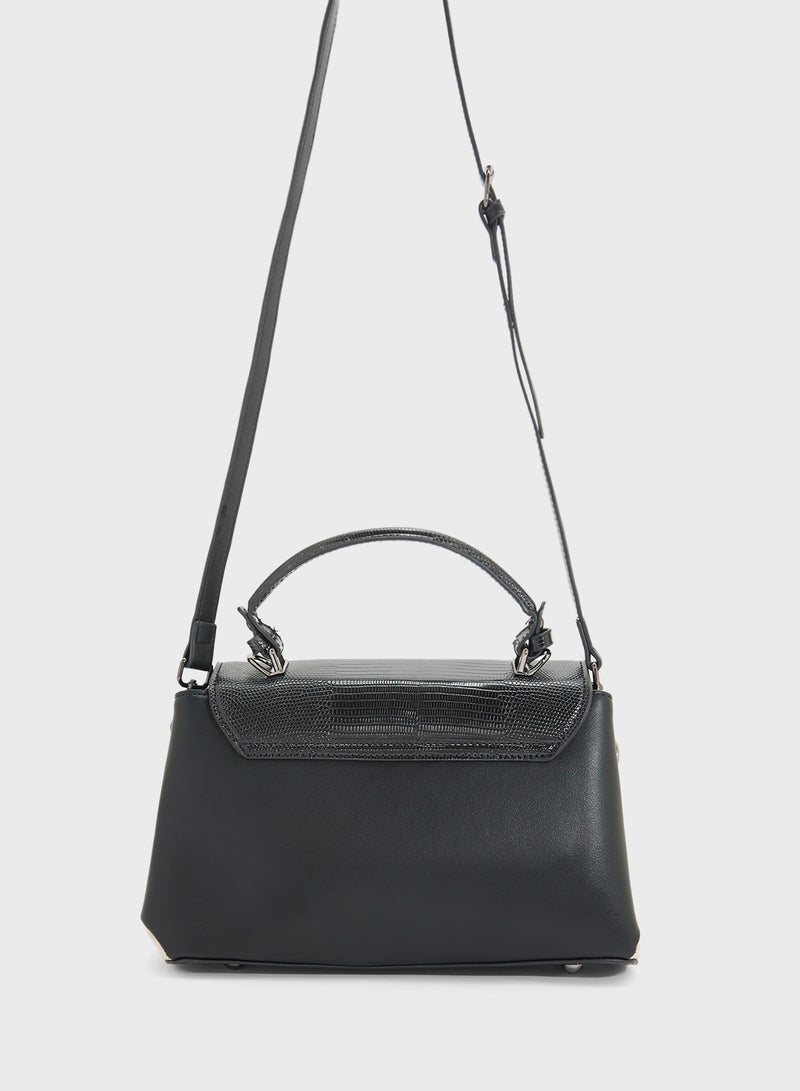 ELLA Metal Clasp Satchel Bag  - Image 2