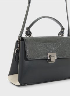 ELLA Metal Clasp Satchel Bag  - Image 4